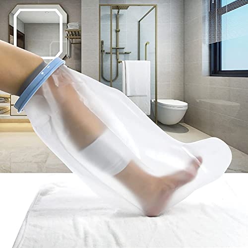 Fuonmka Gipsschutz Wasserdicht Bein, Duschschutz Fuß Verbandschutz Wasserdicht Erwachsene Wiederverwendbar Baden Dusche Beine schutz Für Gebrochener Zeh Knöchel Brennen von Fuonmka
