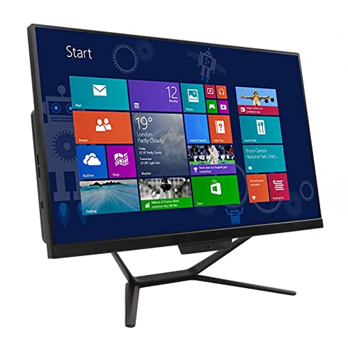 Fupei AIO Desktop Computer, EU Plug 4 Core 4 Wire 8G DDR4 Touch Control Schwarz Moderner All-in-One PC für Unternehmen (8+512G EU-Stecker) von Fupei