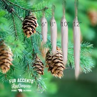 Kunstfell-Eiszapfen, Weiße Weihnachtsbaum-Schneezapfen, Zottelige Schneeflocken-Ornamente, Treppenbesatz, Vor Ort Handgefertigt, Fell-Akzente - Usa von FurAccents