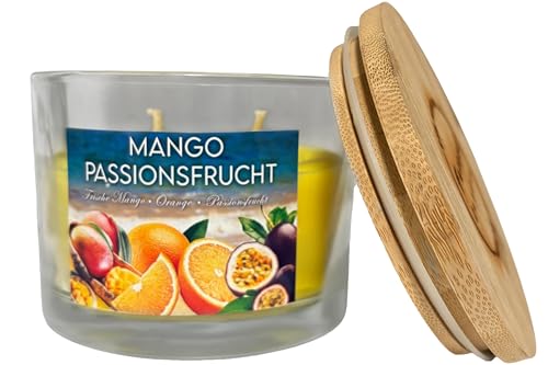 Duftkerze im Glas | Sojawachs Antistress Kerze | Duftkerze | Mango Passionsfrucht | Sommerliche Duftkerze im Glas Geschenk | Entspannung von Furandcandle