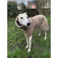 Leichtes Bouclé-Windhundmantel in Beige Und Grau von FureverGreyt