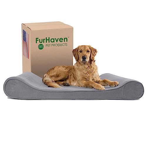 Furhaven Pet Klein Microvelvet Luxe Liege Orthopädische Pet Bett von Furhaven Pet