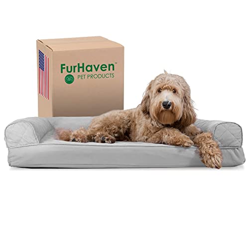 furhaven Cooling Gel Infused Memory Foam an Sofa Pet Bett für Hunde und Katzen von Furhaven Pet