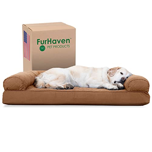 furhaven Cooling Gel Infused Memory Foam an Sofa Pet Bett für Hunde und Katzen von Furhaven