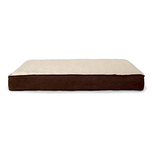 Furhaven Large Memory Foam Dog Bed Sherpa & Suede Mattress w/Removable Washable Cover - Espresso, Large von Furhaven