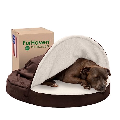 Furhaven 88,9 cm rundes kühlendes Gel-Hundebett für große und mittelgroße Hunde mit abnehmbarem waschbarem Bezug, für Hunde bis zu 22,7 kg – Sherpa & Wildleder Snuggery – Espresso, 88,9 cm Furhaven 88,9 cm rundes kühlendes Gel-Hundebett für große und mittelgroße Hunde mit abnehmbarem waschbarem Bezug, für Hunde bis zu 22,7 kg – Sherpa & Wildleder Snuggery – Espresso, 88,9 cm von Furhaven