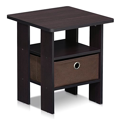 Furinno Andrey Beistelltisch Nachttisch mit Schublade, Dunkles Walnussholz Furinno Andrey Beistelltisch Nachttisch mit Schublade, Dunkles Walnussholz von Furinno
