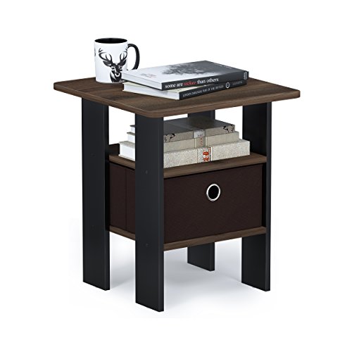 Furinno Andrey Beistelltisch Nachttisch mit Schublade, Columbia Walnuss/Dunkelbraun Furinno Andrey Beistelltisch Nachttisch mit Schublade, Columbia Walnuss/Dunkelbraun von Furinno