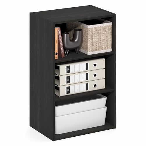 Furinno Basic 3-stöckiges offenes Regal, Bücherregal, Aufbewahrungsorganizer, 29 x 42.2 x 67.1 cm, Espresso von Furinno