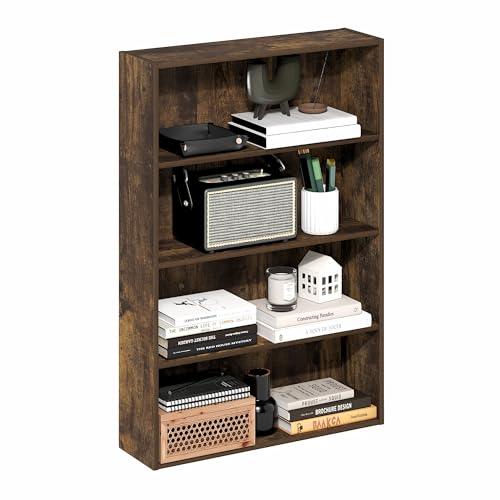 Furinno Basic 4-stöckiges offenes Bücherregal, Bücherregal, Aufbewahrungsorganizer, 6 x 24 x 35, Amber Pine Furinno Basic 4-stöckiges offenes Bücherregal, Bücherregal, Aufbewahrungsorganizer, 6 x 24 x 35, Amber Pine von Furinno