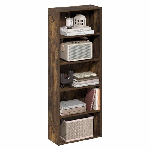 Furinno Basic 5-stöckiges offenes Regal, Bücherregal, Aufbewahrungsorganizer, 18.5 x 42.2 x 110.9 cm, Bernstein-Kiefer Furinno Basic 5-stöckiges offenes Regal, Bücherregal, Aufbewahrungsorganizer, 18.5 x 42.2 x 110.9 cm, Bernstein-Kiefer von Furinno
