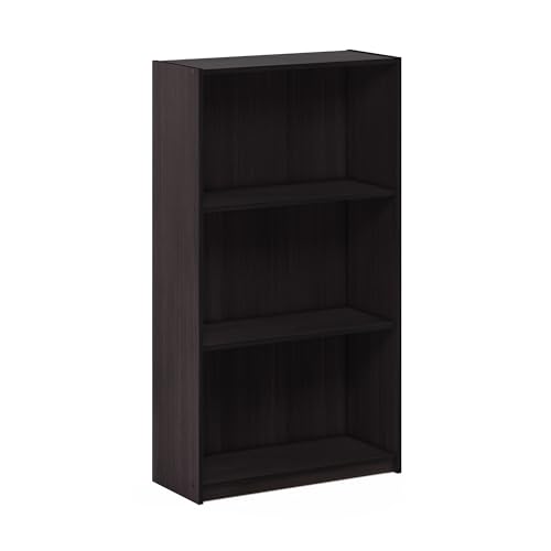 Furinno Basic Bücherregal mit 3 Fächern, Aufbewahrungsregal, holz, Dunkle Walnuss, 23.5 x 55.25 x 100.33 cm Furinno Basic Bücherregal mit 3 Fächern, Aufbewahrungsregal, holz, Dunkle Walnuss, 23.5 x 55.25 x 100.33 cm von Furinno