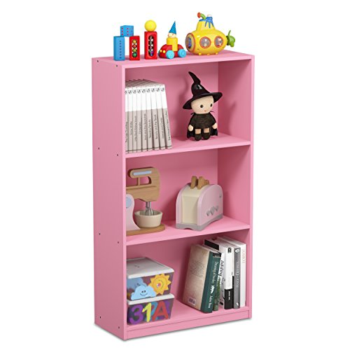 Furinno Basic Bücherregal mit 3 Fächern, Aufbewahrungsregal, holz, Rosa, 23.5 x 55.25 x 100.33 cm Furinno Basic Bücherregal mit 3 Fächern, Aufbewahrungsregal, holz, Rosa, 23.5 x 55.25 x 100.33 cm von Furinno