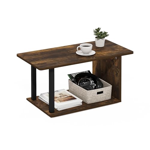 Furinno Basic Home Living Couchtisch, Bernsteinkiefer/Schwarz von Furinno