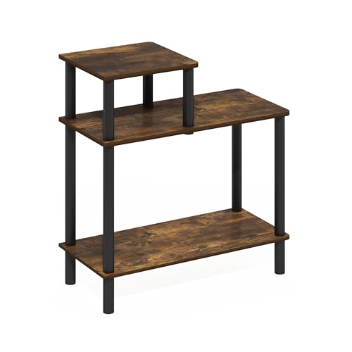 Furinno Besi 3-stufiges industrielles Mehrzweckregal mit Metallrahmen, Finneiche von Furinno