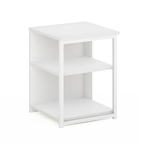 Furinno Camnus Modern Living Beistelltisch, Nachttisch, Solid White (weiß)/Weiß, 38.6(W) x 51.1(H) x 39.9(D) cm von Furinno