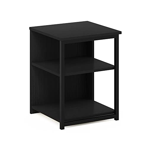 Furinno Camnus Modern Living Beistelltisch, Nachttisch, dunkelgrau (Americano)/schwarz von Furinno