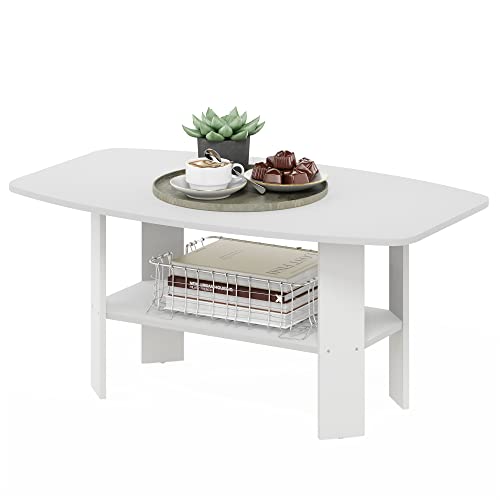 Furinno Couchtisch im schlichten Design, Weiß von Furinno