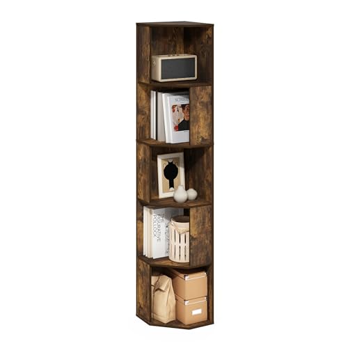Furinno Econ 5-stufiges Freistehendes Eckregal-Bücherregal, Bernsteinkiefer Furinno Econ 5-stufiges Freistehendes Eckregal-Bücherregal, Bernsteinkiefer von Furinno