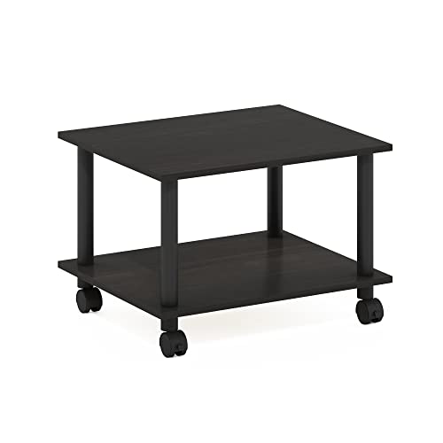 Furinno Econ Home Office Untertisch-CPU- und Druckerständer mit Rollen, Espresso/Schwarz von Furinno