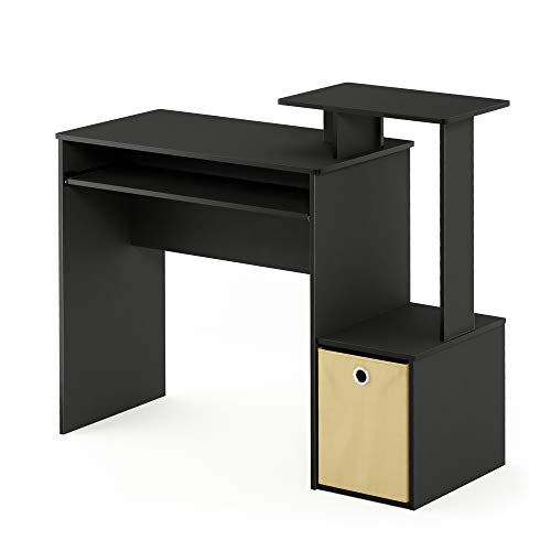 Furinno Econ Mehrzweck Home Office Computer Schreibtisch mit Ablage und Einschub, holz, Schwarz Braun, 40.01 x 40.01 x 86.61 cm von Furinno