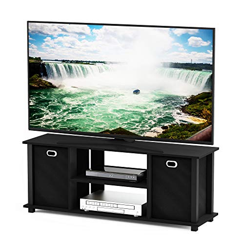 Furinno Econ TV Schrank/Entertainment Center mit 2 Einschüben, holz, schwarz, 29.72 x 29.72 x 40.13 cm von Furinno