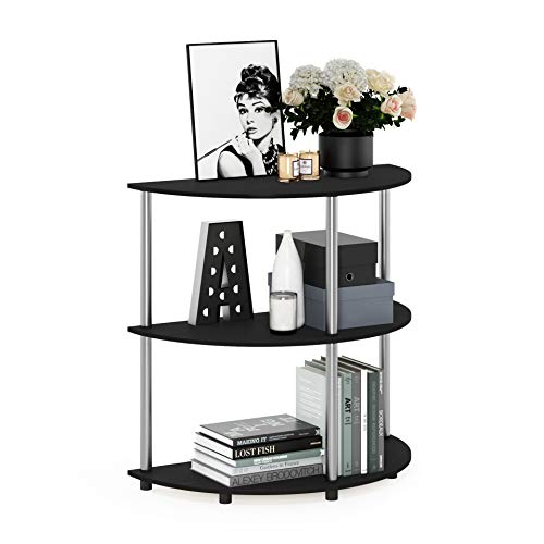 Furinno Frans Turn-N-Tube halbrunder Konsolentisch, Schwarze Eiche von Furinno