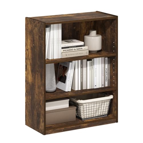 Furinno Gehry 3-stufiges Bücherregal mit verstellbaren Regalen, Bernsteinkiefer Furinno Gehry 3-stufiges Bücherregal mit verstellbaren Regalen, Bernsteinkiefer von Furinno