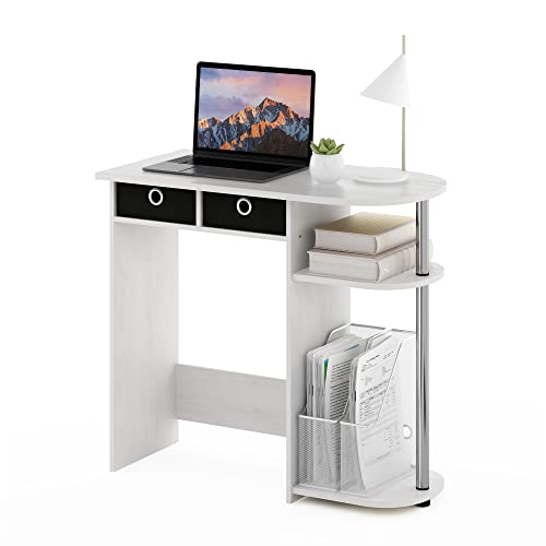 Furinno Go Green Home Laptop-Notebook-Computertisch/Tisch, Weiße Eiche/Edelstahlrohre von Furinno