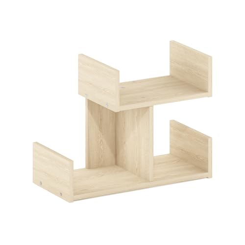 Furinno Hermite Schreibtisch-Organizer, Holzwerkstoff, Bauhaus-Eiche, 3 Fächer von Furinno