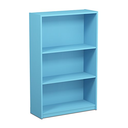 Furinno JAYA Einfaches Bücherregal, Hellblau, 24.13 x 62.23 x 102.36 cm von Furinno