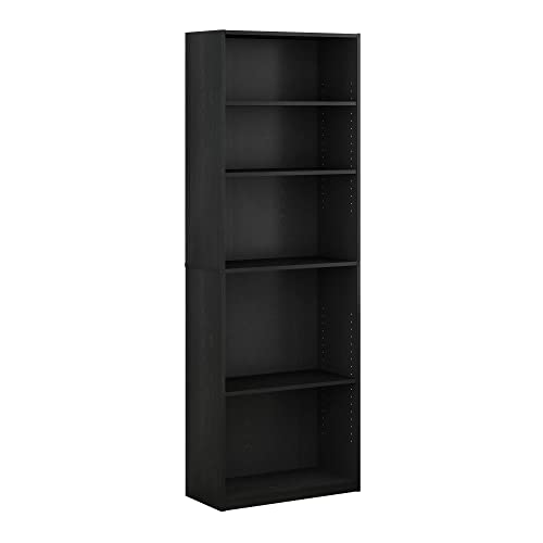 Furinno JAYA Einfaches Bücherregal, holz, schwarz, 24.13 x 24.13 x 180.85 cm von Furinno