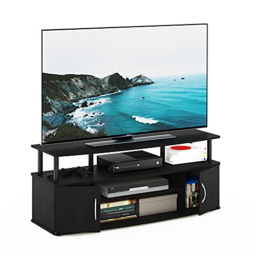 Furinno JAYA Großes Entertainment-Center für bis zu 55-Zoll-Fernseher, Schwarz von Furinno