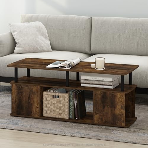 Furinno Jaya Couchtisch im funktionalen Design, Amber Pine/Schwarz Furinno Jaya Couchtisch im funktionalen Design, Amber Pine/Schwarz von Furinno