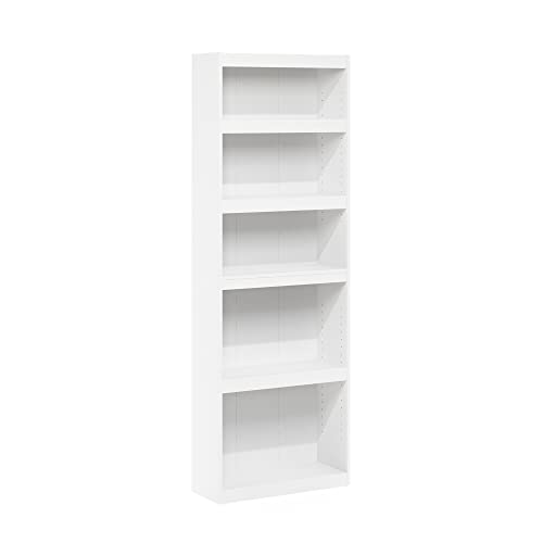 Furinno JAYA Enhanced Home 5-stufiges Regal-Bücherregal, Weiß von Furinno