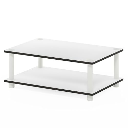 Furinno Just 2-Tier No Tools Fernsehstand, TV-Ständer, Couchtisch, Weiß, 59.9 (Breite) x 22.4 (Höhe) x 39.6 (Tiefe) cm von Furinno