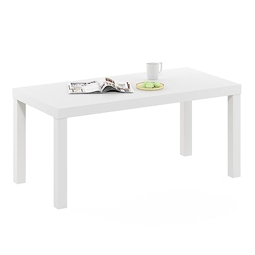 Furinno Classic einfacher Couchtisch für Wohnzimmer, weiß von Furinno