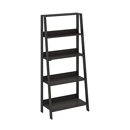 Furinno Leiter Bücherregal mit 5 Ebenen, Holzwerkstoff, Espresso, 5-Tier von Furinno