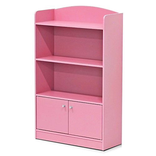 Furinno Lova Magazin/Bücherregal mit Aufbewahrungsfächern, Rosa, 60.5 (B) x 107.4 (H) x 24.1 (D) cm von Furinno