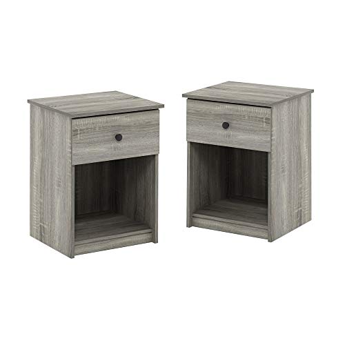 Furinno Lucca Nachttisch, Spanplatte, French Oak Grey, 2-Pack von Furinno