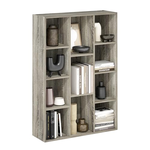 Furinno Luder 11-Cube Wende-Bücherregal mit offenem Regal, Französische Eiche Furinno Luder 11-Cube Wende-Bücherregal mit offenem Regal, Französische Eiche von Furinno