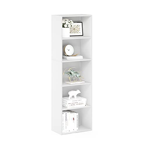 Furinno Luder 5-stufiges, wendbares, farbiges Bücherregal mit offenem Regal, Weiß Furinno Luder 5-stufiges, wendbares, farbiges Bücherregal mit offenem Regal, Weiß von Furinno