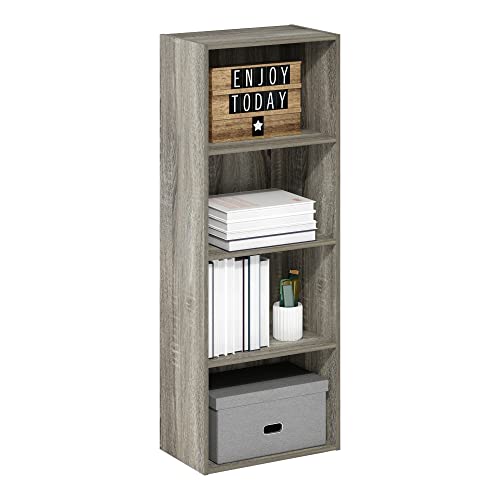 Furinno Luder 4-stufiges Bücherregal mit offenem Regal, Französische Eiche Furinno Luder 4-stufiges Bücherregal mit offenem Regal, Französische Eiche von Furinno