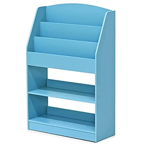 Furinno Magazin/Bücherregal mit Aufbewahrungsfächern für Kinder, holz, Hellblau, 24 x 24 x 94.01 cm von Furinno