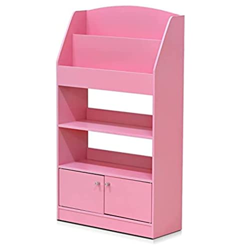 Furinno Magazin/Bücherregal mit Aufbewahrungsfächern für Kinder, holz, Rosa, 24 x 24 x 110.01 cm von Furinno