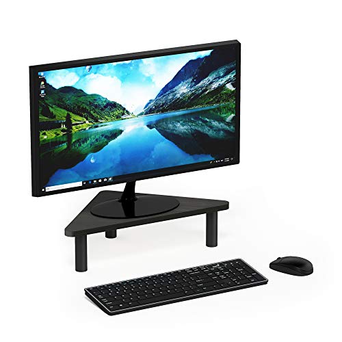Furinno Turn-N-Tube Eckmonitor Riser Stand, Espresso/Schwarz, 49.8 (Breite) x 11.7 (Höhe) x 26.9 (Tiefe) cm von Furinno