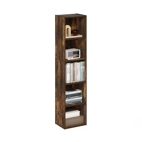 Furinno Pasir 5-stufiges Bücherregal mit offenem Regal, Bernsteinkiefer Furinno Pasir 5-stufiges Bücherregal mit offenem Regal, Bernsteinkiefer von Furinno