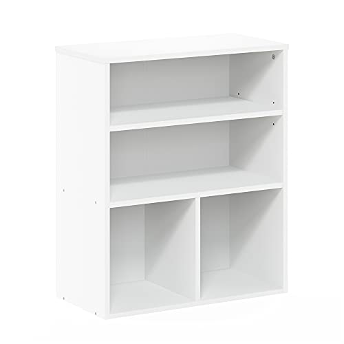 Furinno Pasir Bücherregal mit 3 Ebenen, Weiß von Furinno