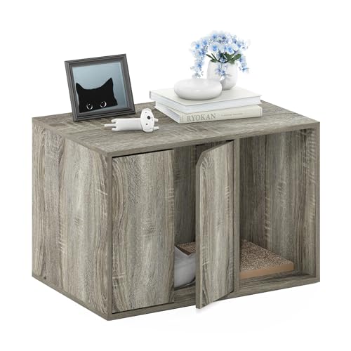Furinno Peli Kleine Katzentoilette Gehäuse, Französische Eiche Grau Furinno Peli Kleine Katzentoilette Gehäuse, Französische Eiche Grau von Furinno