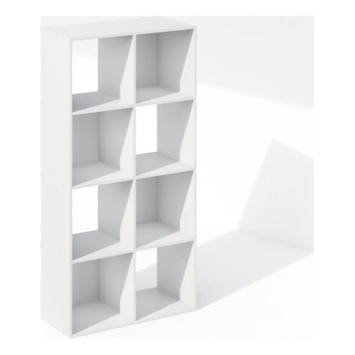 Furinno Pelli Cubic Aufbewahrungsschrank, Bücherregal, 8 Würfel, Weiß Furinno Pelli Cubic Aufbewahrungsschrank, Bücherregal, 8 Würfel, Weiß von Furinno